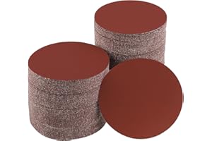 Sruhrak 100 Piezas Papel de Lija 2000 Grano, 125 mm Redondas Disco de Lija No Agujeros Hojas de Lija para Lijadora Orbital Excéntrica