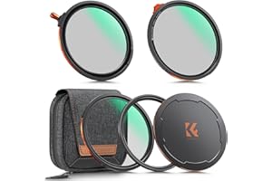 K&F CONCEPT Magnetic Filter Set 77mm Magnetisches Schnellwechsel System Quick Swap System Polfilter(CPL), ND2-ND32, Black Mist 1/4 mit Magnetischer Adapterring und Objektivdeckel, Filtertasche