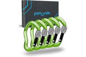 pamindo Mini-Mousqueton - Mousqueton à vis Petit - Mousqueton à vis - Porte-clés - Set de mousquetons - Mousqueton alu