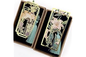 HEYMILA 2 pièces Marque-pages en Métal Premium Avec Chats & Fleur de Lys - Idée de Cadeau Club Idéal Pour les Femmes, les Enseignants, les étudiants, les Partis et les Rats de Bibliothèque