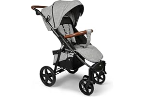 ABENTI Pushchair Arezzo Pram Stroller Buggy Footmuff Rain Cover Baby Grey