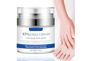 MRCUVARYAS Urea Crema 45% con 2% de ácido salicílico manteca de karité crema para pies, loción curativa para pies para piel seca y agrietada y pies callos ásperos, hidratante para el cuidado de los pies de