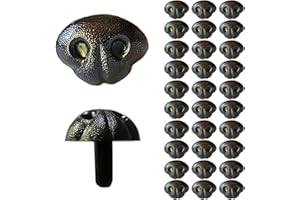 KINETICORE 30PCS Large Plastic Matte Safety Noses Craft 15x19mm Screw Dog Nose Doll Making Supplies Triangle Accessories for Amigurumi Puppet Crochet Stuffed DIY Plush Bear Dog Animals Making