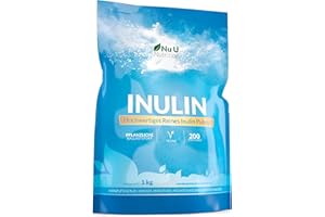 ‎NU U NUTRITION Inulin High-Grade Prebiotic Fibre Powder 1 kg - Made in the EU from Natural Chicory Roots (Fructo-Oligo Saccharides (FOS)) in a Resealable Packaging by Nu U Nutrition