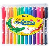 KEMERBURGAZ OFIS VE OKUL Amos Cst12 Colorix &Uuml;&ccedil;&uuml; Bir Arada Silky Twister 12'Li, 12 Renk