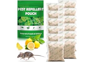 Yineaae Mäuse Vertreiben, 12 Stück Natürliche Pfefferminzöl Ratten Vertreiben für Garten Rasen und Großflächige, Einzelnen Beuteln, Vertreibt Mäuse Wirkungsvoll