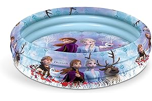 MONDO Frozen Paddling Pool or Ball Pool. 3 Ring Anna Elsa Design - Easy to Inflate