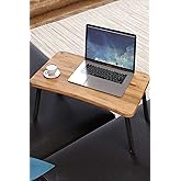 interGO-Color Laptop Coffee Table Foldable Bed Seat Mounted Breakfast Computer Coffee Table (Atlantic Pine)