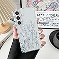 ZTOFERA Case for Samsung Galaxy A35 5G, Transparent Clear Soft TPU Case with Flower Pattern, Ultra Slim Anti-scratch Silicone Gel Protective Bumper Cover for Samsung A35 - Lavender