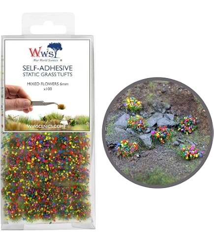 100 Ciuffi D'erba Statici Autoadesivi WWS - Modellismo Ferroviario E Wargame - Foto 4