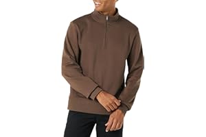 Amazon Essentials Sudadera de Manga Larga con Forro Polar y Cierre de un Cuarto Hombre