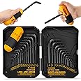 ELEAD 30-Piece Hex Key Set - Allen Wrench Set, SAE and Metric Allen Keys, MM(0.7mm-10mm) SAE(0.028"-3/8), Heat-Treated Steel, Torque Handle, High Leverage, Long & Short Keys, Easy Organization