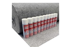 T & A Upholstery Supplies Ltd Choose from 30 Sizes of Anthracite Coloured Super Stretch Van Lining Carpet | 12m x 2m | Includes 12 x Trimfix Glue