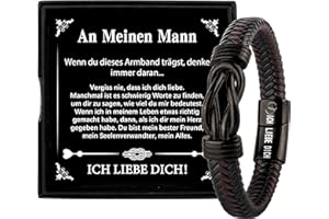 Merclix Valentinstag Geschenke Männer Armband Geschenke für Männer Geburtstag Ich Liebe Dich Geschenke für Männer Jahrestag Geschenk für Ihn Geschenk für Freund Ehemann Mann zu Weihnachten