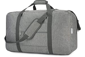 Narwey Handgepäck Tasche für Flugzeug Faltbare Reisetasche Damen Weekender Bag Sporttasche Damen Herren Handgepäck Koffer Groß 85L(Grau)