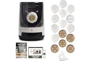 CLASSE ITALY PASTAIO Machine à pâtes avec 16 Matrices dont 5 en bronze. Pasta Maker, balance intégrée, extrusion rapide, jusqu'à 800g de pâtes, jusqu'à 25 types de pâtes différentes. Classe Italie