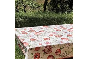 Manifattura Tessile - Tovaglia Antimacchia Cotone Resinato Liquidproof - Melograno, Rettangolare x6 180