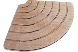 Castelmerlino 114 Pedana Doccia Angolare in Compensato Marino di Okumè Lato cm 61 per Piatti Doccia Lato cm 80