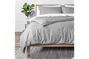 Bare Home Set copripiumino per letto singolo, 1800, ultra morbido, leggero, con copripiumino e 1 federa, per letto singolo, antracite