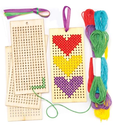 VERVACO Kit Punto Croce Segnalibri Contato Loto E Buddha Set da 2 Segnalibri Punto Croce da Ricamare 6 x 20 cm Set Fai da Te Creativo Adulti Ricamo Accessori per Lavoretti Creativi