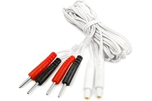 TensCare L CPT 2 Cables para Perfect Tens, Perfect EMS y Perfect PFE, Blanco/Rosa