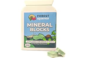 Forest Aquatics 50 x Calcium Mineral Block Food for Shrimp Snails Plecos Crabs Nerites Ramshorns