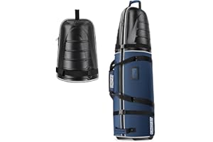 Findway Fundas de Viaje Palos de Golf con Ruedas y Parte Superior Dura, Protección para Equipos de Golf, Duraderas, Ligeras y Portátiles, para Vuelos, Aerolíneas y Viajes