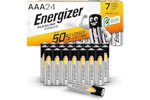 Energizer Alkaline Power - Piles AAA (Lot de 24) - Alcaline 1,5V - Énergie Longue durée - Idéales pour Les appareils du Quotidien - Emballage 100% Recyclable - Conservation 7 Ans [Exclusivité Amazon]