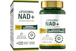 RUNADI 120 Capsules NAD Integratore, Puro NAD Nicotinamide Riboside Liposomiale 500mg