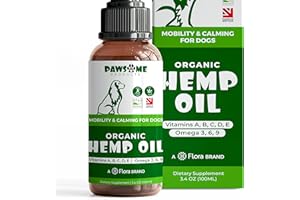 Pawsome Products® Calming Hemp Oil for Dogs & Pet | Stress & Anxiety Relief Supplement | Hip & Joint Support | Healthy Skin | Omega 3, 6, 9 | Dog Multivitamin with Vitamin C, A, B, D, E | 100 ml