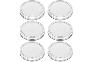 ‎BESTONZON BESTONZON Sprossengl?ser Deckel Edelstahl Keimglasdeckel 86mm 6 St¨¹cke Keimdeckel Siebdeckel f¨¹r Gl?ser Einmachglas Wachsende Spr?sslingen Samen Keimger?t Sprossensystem Sprossenzucht