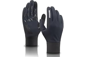 TRENDOUX Winter Thermal Running Gloves, Warm Polar Fleece Lined Touch Screen Gloves For Men Women With Anti-Slip Silicone, Breathable Windproof and Water-Resistant for Cycling, Driving, Walking