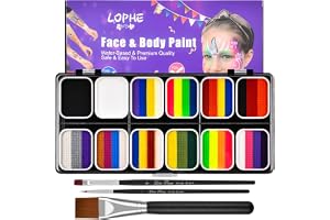 LOPHE AnsiktskroppsmåLning, 12 St FlerfäRgade VattenlöSliga Ansiktskroppssminkpigment FöR Vuxna Barn, Vattenbaserad Ansiktspa