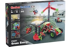 fischertechnik Profi Green Energy 559879 – Kit di Costruzione per Bambini, Gioco educativo sull'energia rinnovabile, 14 Modelli, dai 9 Anni in su