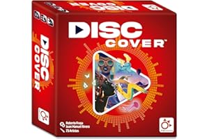 MERCURIO DISTRIBUCIONES MERCURIO - DISC COVER - Crea Conexiones a Través de Música - Juego de Votación - 100 Portadas Musicales, 4 Cartas Disco , 56 Fichas Puntos, 8 ruedas selección y 1 disco turno inicial- 3 a 8 Jugadores