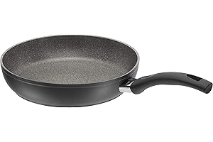 BALLARINI Sauteuse avec Couvercle, Ronde, ∅ 28 cm, Aluminium, Revêtement Anti-Adhésif, Indicateur de Température ThermoPoint, Gris Pierre, série Bari