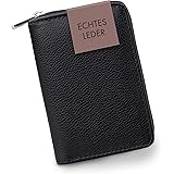 XiRRiX Portemonnaie Damen klein - Kleiner Geldbeutel Damen mit Reißverschluss - Geldbörse Damen klein mit Münzfach - Mini Por