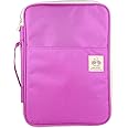 OMALOO A4 Document Case Multi-Functional Passport Holder Wallet File Organiser Portable Handbag Message Bag for Travel Holiday Office(Purple)
