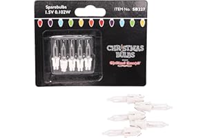 Christmas Concepts® Pack of 5 Clear Push in Spare Bulbs - 1.5v 0.068a - Replacement Bulbs, SB227-CC