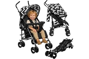 LIONELO Elia Passeggino Leggero e Pieghevole per bambini da 6 mesi a 15kg, Schienale regolabile alla posizione sdraiata, Cinture 5punti Cesta e Cappottina Grandi