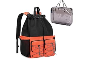 Fasrom grand sac de plage femme xxl sac a dos plage en Maille Pliable pour Femme avec Fermeture Éclair, Grand Poches Sacs à Cabas pour Plage Voyages Gym Piscine