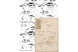 NAKLEO Stencil per Pittura Grandi Dimensioni 59x95cm, Paesaggio Giapponese Geometrico Modello per Pareti, Plastica e Riutilizzabile Fai Da Te Carta da Parati Decorazioni Casa, Muro Legno Mobili