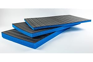 ‎TYGR TYGR Multilayer Schaumstoff 1000x600x50 blau für Werkzeug, Kamera & Co. | Einfaches Bearbeiten | Werkzeugeinlage | Koffereinlage | Kaizen