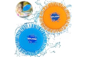 Meanju Wasser Frisbee, 2 Stück Wasserfrisby Soft, Wasser-Wurfscheibe aus Schaumstoff und Silikon, Durchmesser 17cm, Wasserspielzeug in Knalligen Farben, Sommer Spaß (Die Farbe ist zufällig)