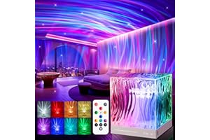 PIKOY Sternenhimmel Projektor Kinder Aurora Lampe, 18 Lichtmodi Polarlicht Lampe, Fernbedienung Zeitnahme Nachtlicht Sternenhimmel Projektor, Galaxy Nordlicht Zimmer Deko Wohnzimmer