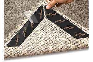 KARORO Rug Gripper, 180*30CM Large Size Anti Curling Rug Gripper for Wooden Floors, Carpet Sticker Anti Slip Rug Underlay to keep your Rug in Places & Makes Corners Flat, Reusable Rug Tape, Non Slip Rug Grip