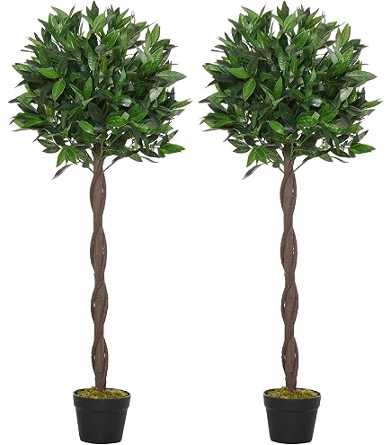 Set Di 2 Piante Arteficiali Finte Sfera Di Bosso 50 Cm Per Interno Ed Esterno Verde 84043164