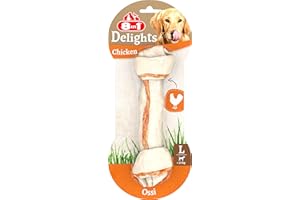 8in1 Osso di pollo L, con gustosa pelle di manzo e delizioso petto di pollo, 1 pezzo