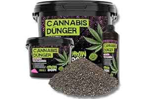 GROWdopi Bio Cannabis Dünger 100% Pflanzlich - Indoor & Outdoor Komplettdünger für alle Wachstumsphasen - Premium Cannabisdünger für Anzucht, Wachstum & Blütephase - Made in Germany