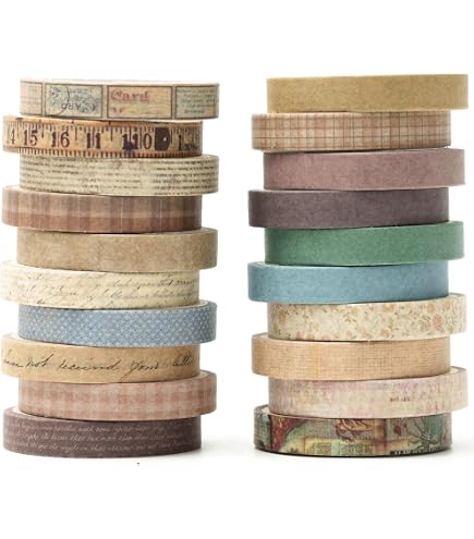 24 Rouleaux De Masking Tape Coloré - Ruban Washi Déco Pour Agendas, Craft Et Personnalisation - 15mm X 2m